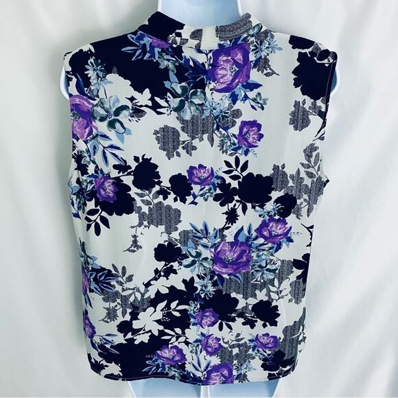 Nine West Floral Blouse Size Large - Picture 6 of 9